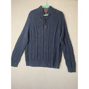 Banana Republic Sweater Mens Large Blue Shawl Collar Cardigan Academia Fisherman